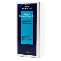 Résine de réparation bi composant Yachtcare Epoxy 1:1 avec fibre avec pompe