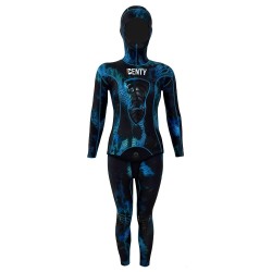 Combinaison de chasse sous marine Femme Denty Spearfishing Anaconda 5 mm Bleu