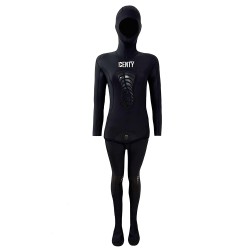Combinaison de chasse sous marine Femme Denty Spearfishing Panthera 7/5 mm Noir