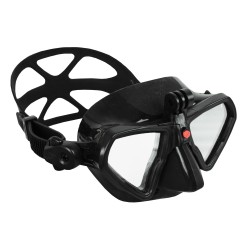 Masque chasse sous marine Dessault HD Element - Black + kit Action Cam offert