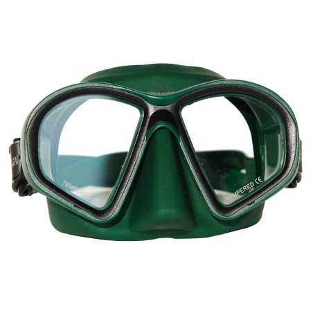 Masque de chasse sous marine en apnée Sigalsub Mate Green antireflet