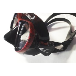 Masque de chasse sous marine en apnée Epsealon E-Visio 2 Red fusion Fat strap 2