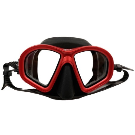 Masque de chasse sous marine en apnée Sigalsub Métal Red