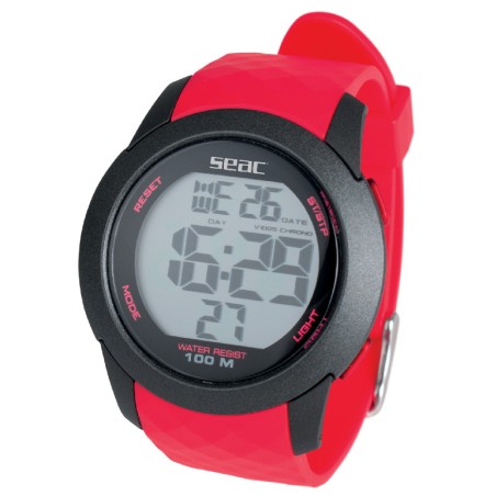Montre étanche Seac sub Chrono Rouge