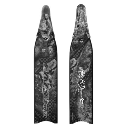 Palmes chasse sous marine Dessault by C4 Fast HD Camo Black Side - Hard