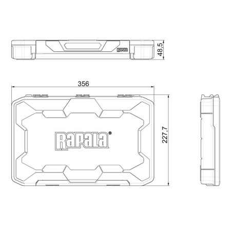 Boite de rangement Rapala Tackle Tray - 356 Deep Half