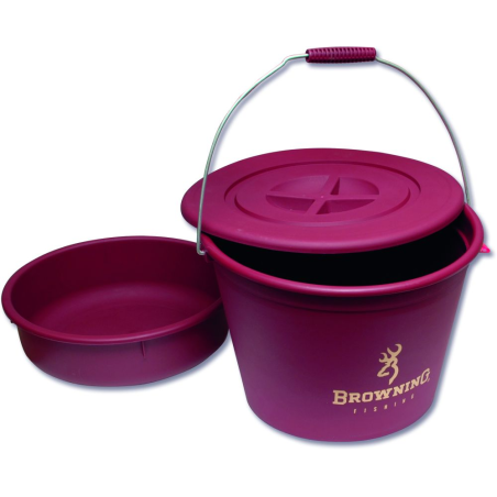 Seau à Amorce Browning avec couvercle et Bassine 30L