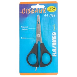 Ciseaux Inox 11 cm Tresse et Anneaux Brisés