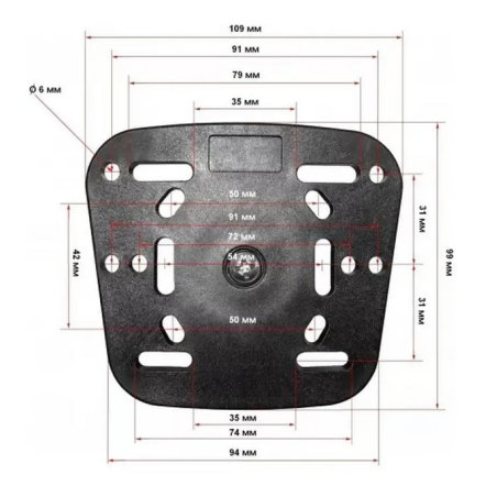 Platine support échosondeur Amtrac Fishing universel