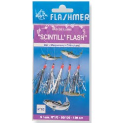 Bas de Ligne Flashmer Scintill Flash 3 Hameçons