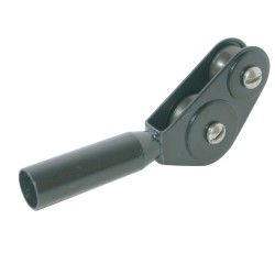 Double poulie de pointe acier inox noir