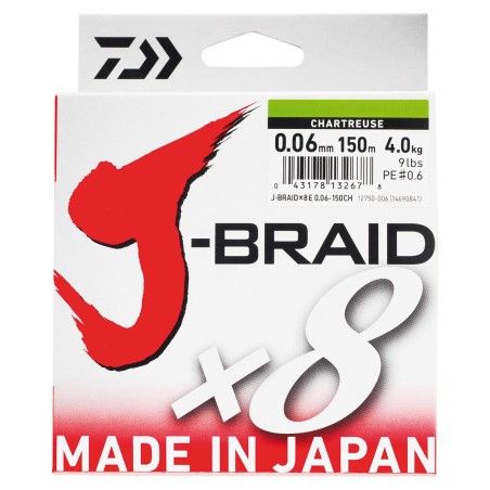 Tresse Daiwa J Braid 8 brins 300 m Multicolore