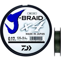 Tresse Daiwa J Braid X 4 brins Vert  | 450M