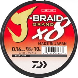 Tresse Daiwa J-Braid Grand X8 grise 270m