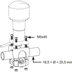 Support antenne Plasticlip VHF/GPS 2