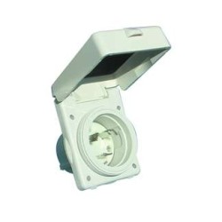 Socle mâle Hubbell composite avec couvercle -230V/32A