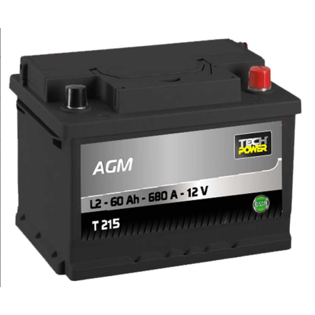 Batterie 12V 60Ah AGM Tech Power Start & Stop