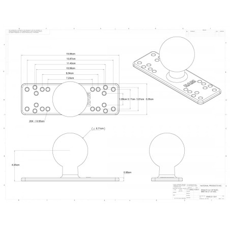 Etrier de montage Ram Mount SGL912 pour Garmin et Lowrance 9 à 12"