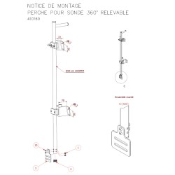 Support de sonde Seanox relevable 360° 2