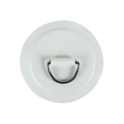 Pack 4 anneaux inox D-Ring avec patch Blanc 2