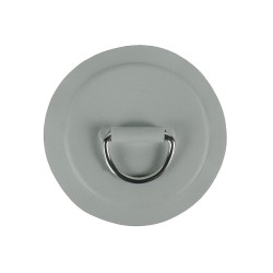 Pack 4 anneaux inox D-Ring avec patch Gris 2