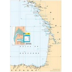 Carte marine Shom pliée golfe de Gascogne