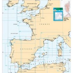 Carte marine Shom pliée côtes de France
