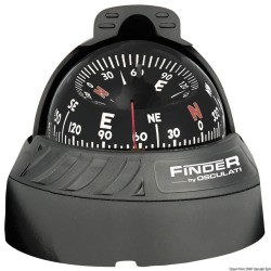 Compas Finder Noir à encastrer avec éclairage Ø rose : 67 mm Inclinaison Max 30°
