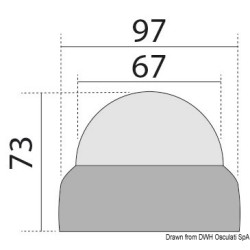 Compas Finder Noir à encastrer avec éclairage Ø rose : 67 mm Inclinaison Max 30° 2