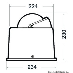 Compas Riviera B6 noir/blanc en fût rose plate utilisation voilier 2