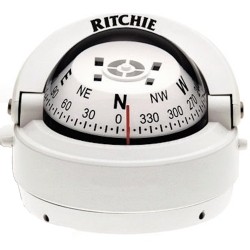 Compas de Navigation Ritchie Explorer sur fût Blanc