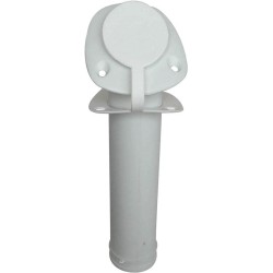 Porte canne polyéthylène + bouchon blanc encastré