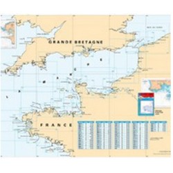 Carte marine Shom pliée Manche et pointe Bretagne