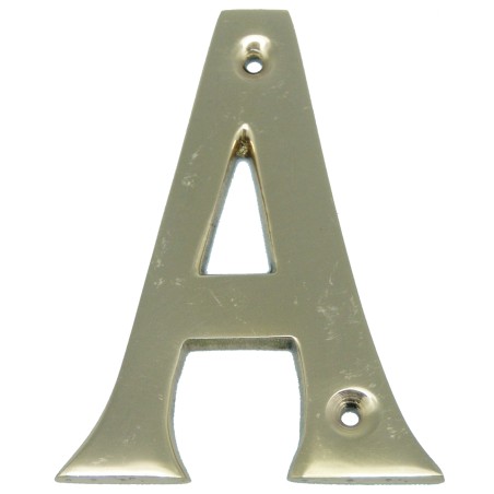 Lettre Décomarine en laiton hauteur 5cm: S