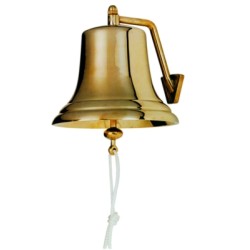 Cloche Plastimo laiton poli grande taille
