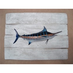 Sculpture Marlin Bleu sur Cadre