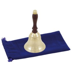 Cloche de table Décomarine en laiton et bois
