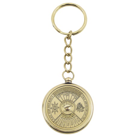 Porte clés Décomarine calendrier perpetuel 50 ans - Laiton brillant