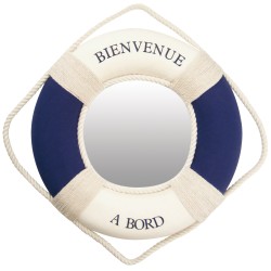 Miroir bouée Décomarine "Bienvenue à bord" - Ø 30 cm