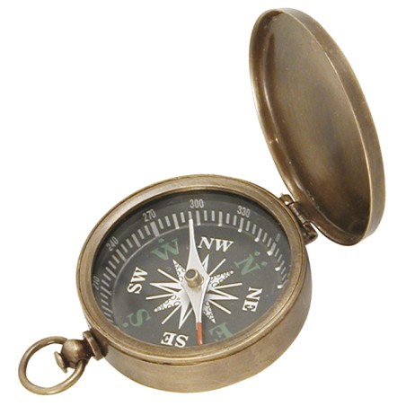 Boussole Décomarine Ø 4,5 cm - Laiton vieilli