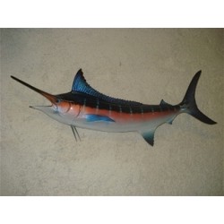 Sculpture Murale Demi Coque Marlin Bleu