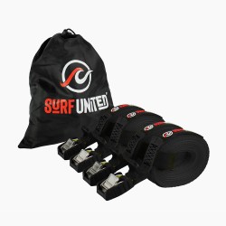 Sangle d'arrimage Surf United par 4 Noir 4M X 25MM