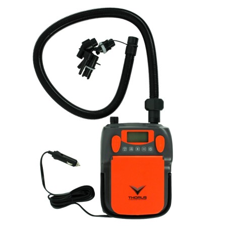 Gonfleur électrique Thorus Booster 9 PLUS batterie intégrée et Prise allume cigare réglage écran digital 12V 16PSI/1.1 Bar