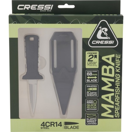 Couteau Chasse sous marine Cressi Mamba Teflon