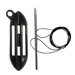 Accroche poisson Labrax pour ceinture Black