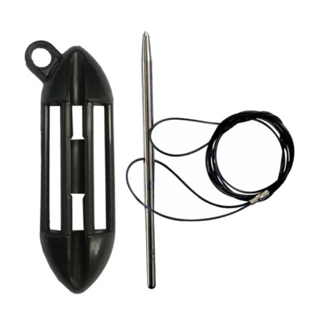 Accroche poisson Labrax pour ceinture Black