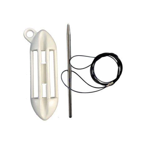Accroche poisson Labrax pour ceinture White