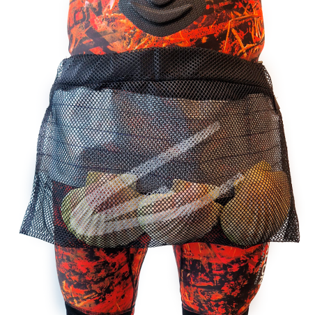Sac filet ceinture Epsealon à coquillage et crustacés