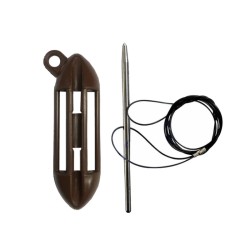 Accroche poisson Labrax pour ceinture Brown